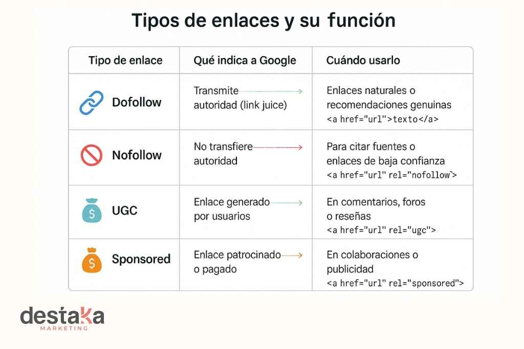 tipos de enlaces en  link building