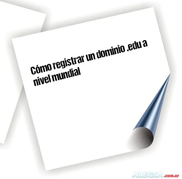 registro para un dominio .edu